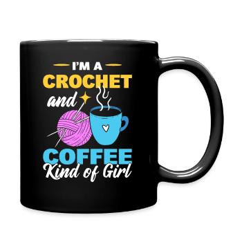 Crochet & Coffee Girl Coffee & Crochet Lovers - Mug uni - noir - Droite