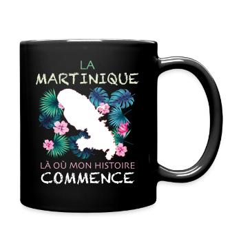 La martinique Fleurs Et Plante Citation Histoire - Mug uni - noir - Droite