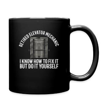 Pensionierter Aufzugsmechaniker Design Für Einen - Full Colour Mug - black - Right