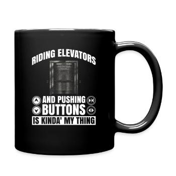Aufzugstechniker-design Für - Mug uni - noir - Droite