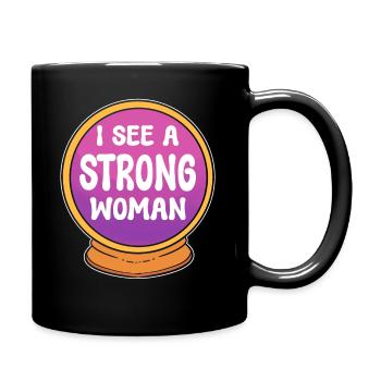 Je vois une militante féministe forte - Mug uni - noir - Droite