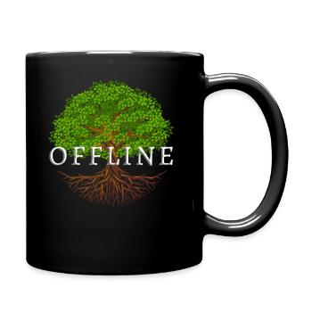 Offline Tree - Tasse einfarbig - Schwarz - Rechts