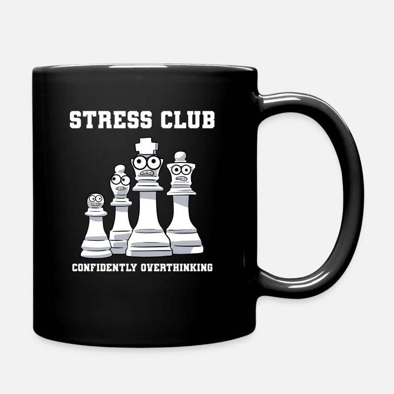 Lustige Schachspieler - Tasse einfarbig - Schwarz