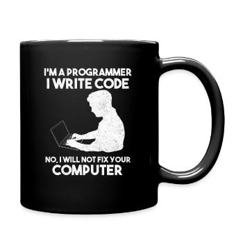 Programmierhumor Softwareentwickler - Tasse einfarbig - Schwarz - Rechts