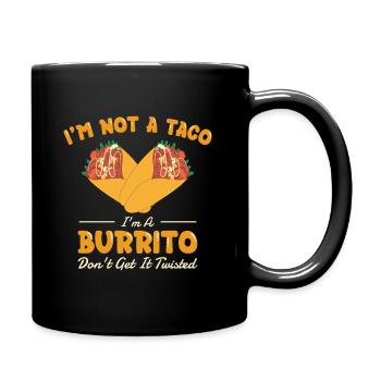 Burrito Mexikanisches Essen Liebhaber - Tasse einfarbig - Schwarz - Rechts