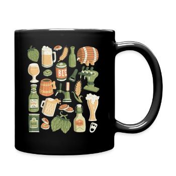 Bière - Mug uni - noir - Droite