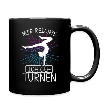 Turnen Gymnsatik Handstand Trainer Sportverein Tur - Tasse einfarbig - Schwarz - Rechts