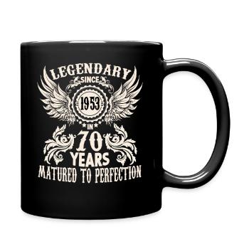 Birthday shirt for 70 year old legend honorary day - Full Colour Mug - black - Right