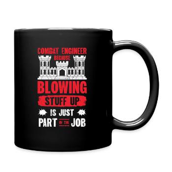 Combat Engineer Engineering Army - Full Colour Mug - black - Right