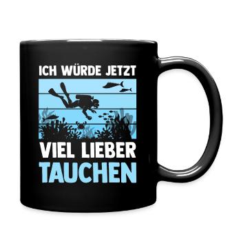 Schullehrer Lehrer - Tasse einfarbig - Schwarz - Rechts