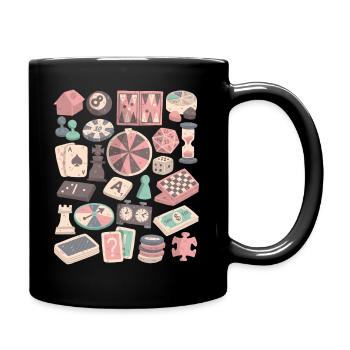 Board games and board games - Full Colour Mug - black - Right