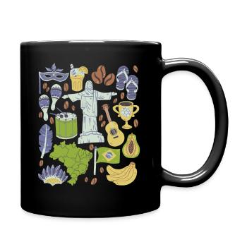 Brésil - Mug uni - noir - Droite