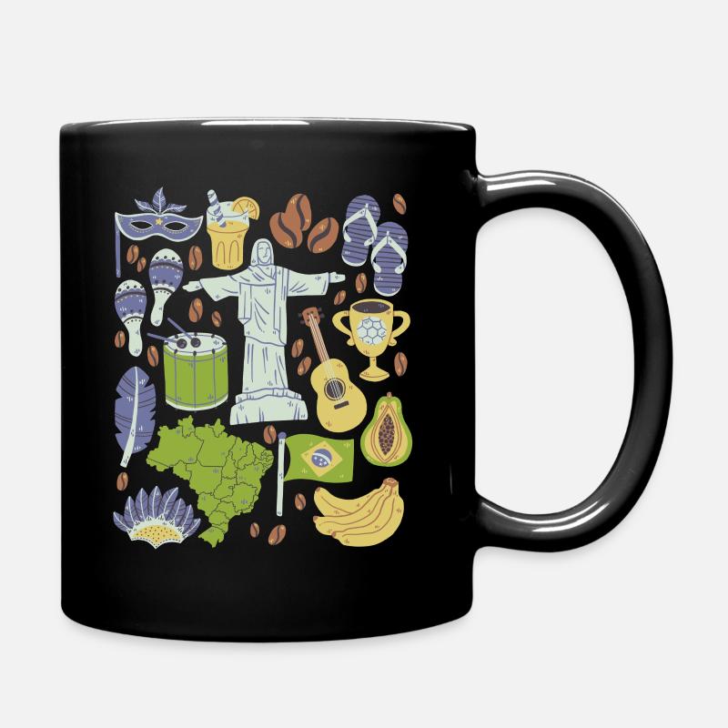 Brasilien - Tasse einfarbig - Schwarz