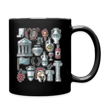 Grèce - Mug uni - noir - Droite