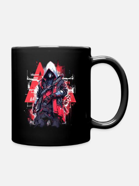 Epischer Gamer Cyber Assassine Punk Street Art - Tasse einfarbig - Schwarz