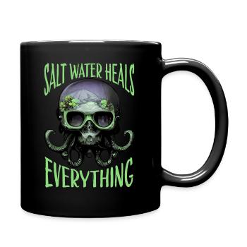 Octopus Skull Octopus Gift - Full Colour Mug - black - Right