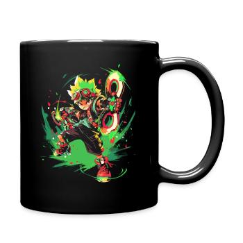 Forest Boy: Gaming Legend with Cool Flash Design - Full Colour Mug - black - Right