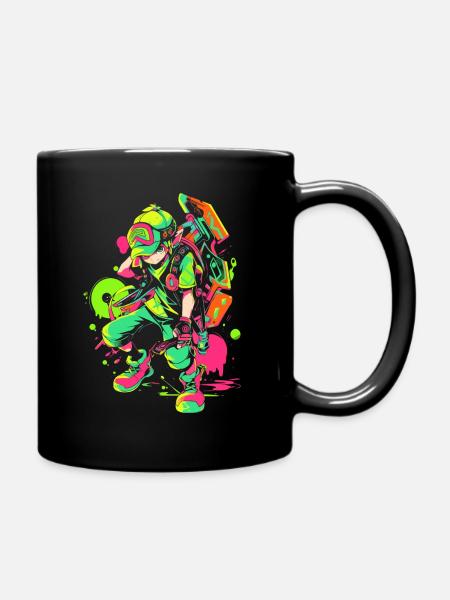 Legendärer Waldjunge: Cooles Splashy Gaming-Design - Tasse einfarbig - Schwarz