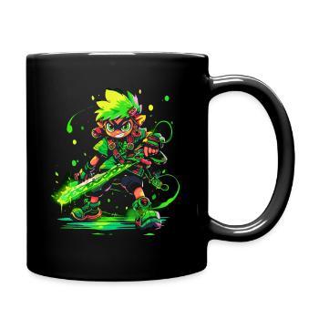 Cooles Gaming-Design des legendären Waldjungen - Tasse einfarbig - Schwarz - Rechts
