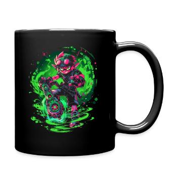 Legendärer Waldjunge: Zwilichtiges Gaming-Design - Tasse einfarbig - Schwarz - Rechts