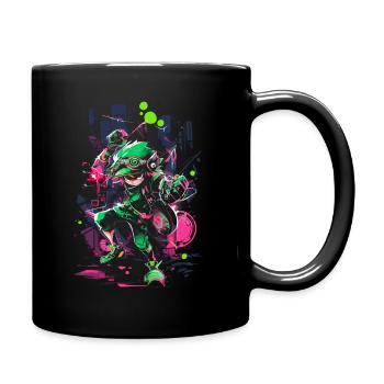 Forest boy as a gaming legend in a cool design - Full Colour Mug - black - Right