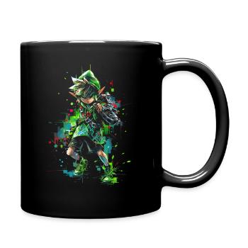 Cool gaming design shows legendary forest boy - Full Colour Mug - black - Right