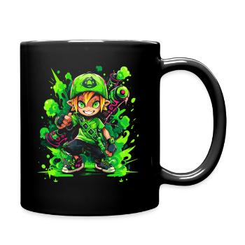 Cool Gaming Design: Forest Boy a True Legend - Full Colour Mug - black - Right