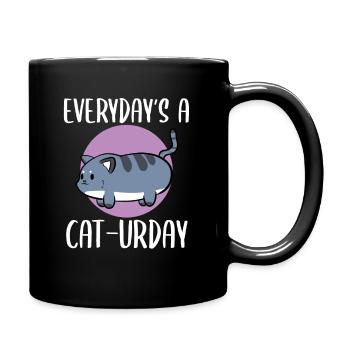 Cute Kitten Cat Groomer - Full Colour Mug - black - Right