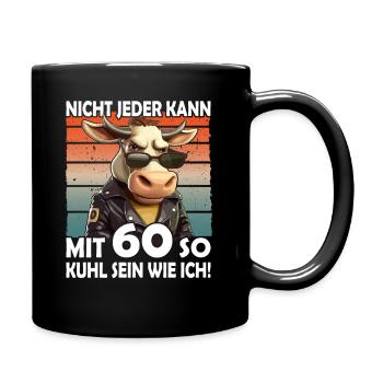 Nicht jeder kann mit 60 Jahren | 60. Geburtstag - Tasse einfarbig - Schwarz - Rechts