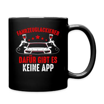 Lackierer Fahrzeuglackierer Autolackierer - Tasse einfarbig - Schwarz - Rechts