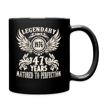 Legendary since 1976 birthday 47 year old legend - Tasse einfarbig - Schwarz - Rechts