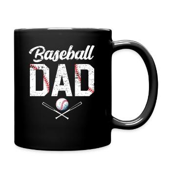 Baseball-Vater Alles Gute zum Vatertag von Ehefrau Tochter - Tasse einfarbig - Schwarz - Rechts