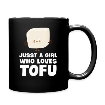 Just a Girl Who Loves Tofus - Full Colour Mug - black - Right