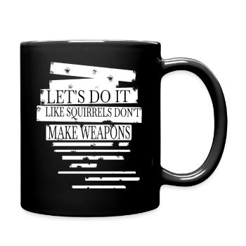 family flower power birthday jokes anti war humor - Tasse einfarbig - Schwarz - Rechts