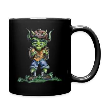 Dragon Going To School - Full Colour Mug - black - Right