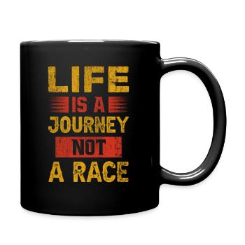 La vie est un voyage, pas une course - Mug uni - noir - Droite