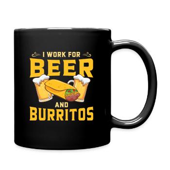 Burrito Mexikanisches Essen Liebhaber - Tasse einfarbig - Schwarz - Rechts