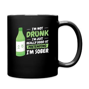 Soju Korean Wine Drink Korea - Full Colour Mug - black - Right