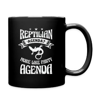 Lézard-Reptile-Agenda-Théorie du complot - Mug uni - noir - Droite