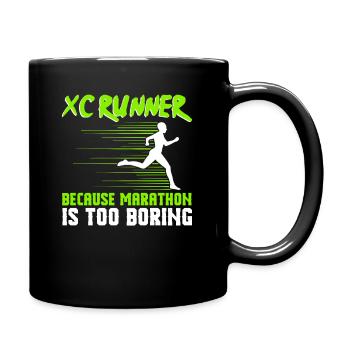 Xc-laufdesign Für Einen Xc-läufer Und Cc-läufer - Tasse einfarbig - Schwarz - Rechts