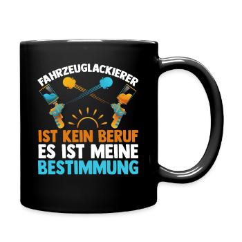 Lackierer Fahrzeuglackierer Autolackierer - Tasse einfarbig - Schwarz - Rechts