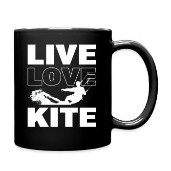 Kitesurfing Kite Flyer - Full Colour Mug - black - Right