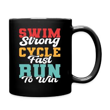 Triathlon - Tasse einfarbig - Schwarz - Rechts