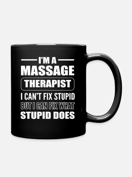 Lustiger Masseur - Tasse einfarbig - Schwarz