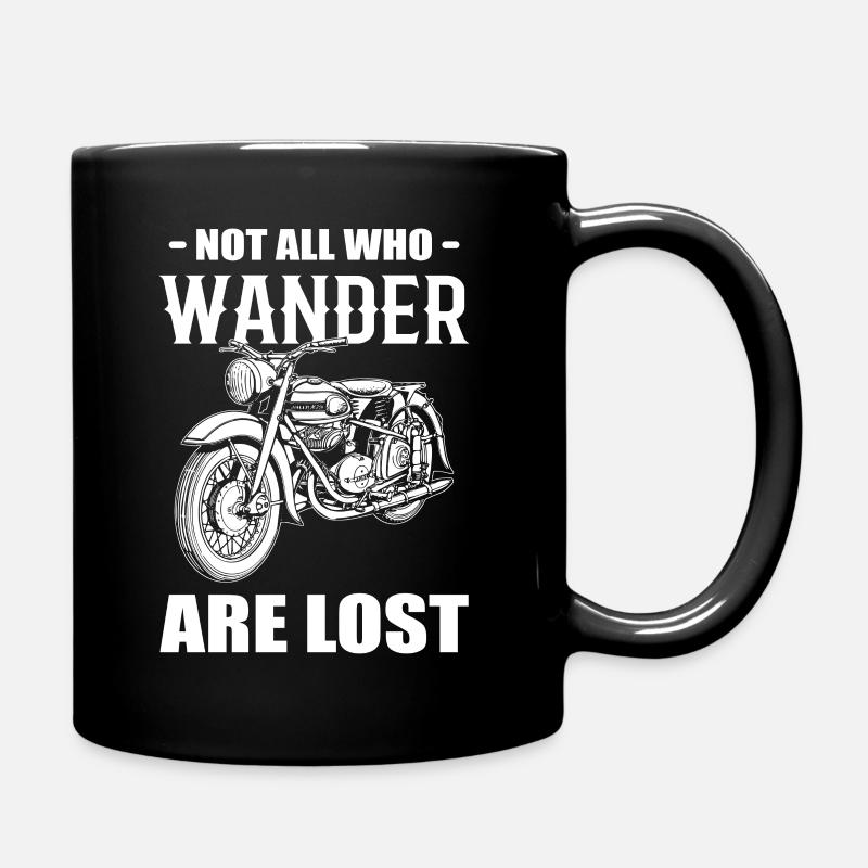 Not All Who Wander Are Lost Motorcyclists - Full Colour Mug - black