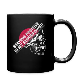 Rester positif est mon superpouvoir - Mug uni - noir - Droite