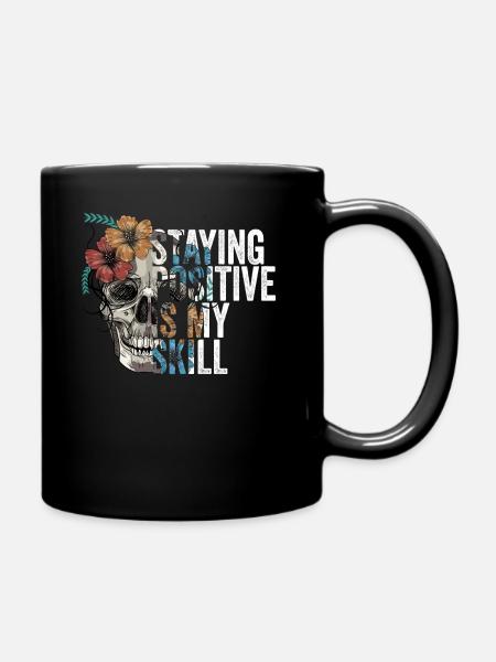 Positiv zu bleiben ist meine Kunst - Tasse einfarbig - Schwarz