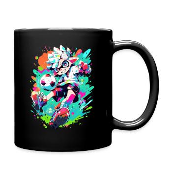 Footballeur funky dans un look de jeu de street art cool - Mug uni - noir - Droite