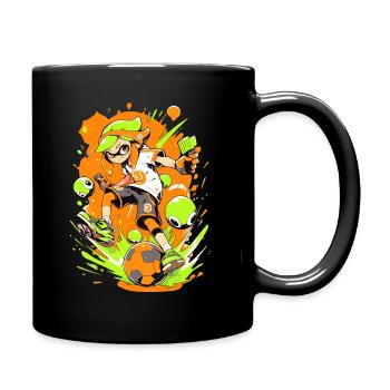 Le jeu rencontre le StreetArt : un joueur de football cool - Mug uni - noir - Droite