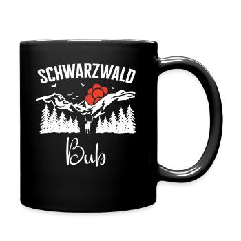 Schwarzwald Schwarzwälder Baden-Württemberg - Tasse einfarbig - Schwarz - Rechts